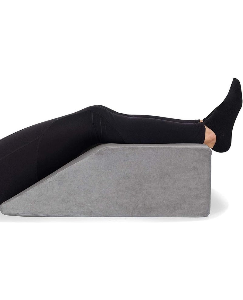 AllSett Health Leg Elevation Pillow - Memory Foam Leg Elevating Pillow | Leg Rest Wedge - Leg Pillow Elevation Blood Circulation | Relieves and Recovers Foot & Ankle Injuries | Foot Elevation Pillows for Swelling - Image 1